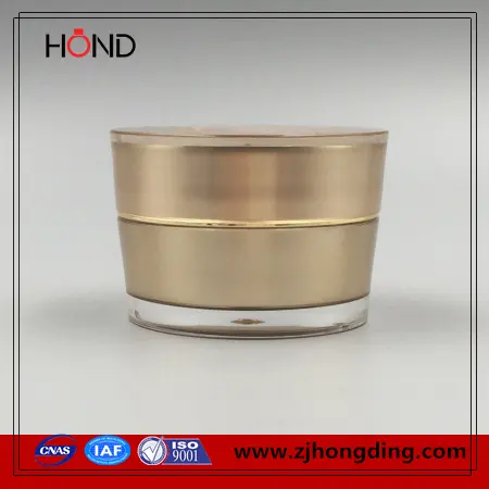 Wholesale Acrylic Jar 30ml Gold Round Cosmetic 30g Skin Care Cream Jar /plastic Jar