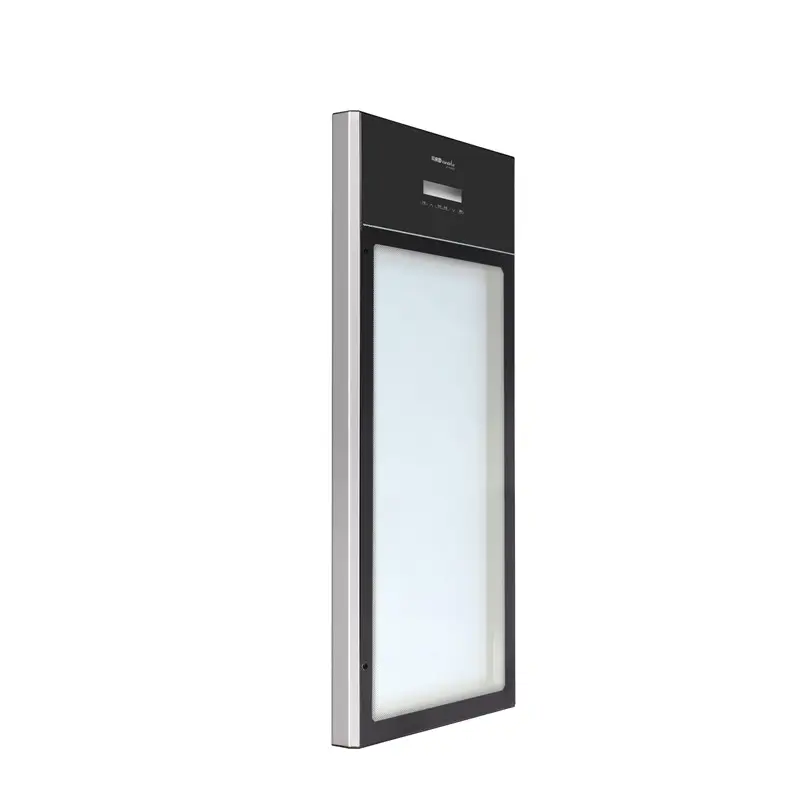 Popular commercial cabinet touch screen control tempered wine cooler glass door with photocel