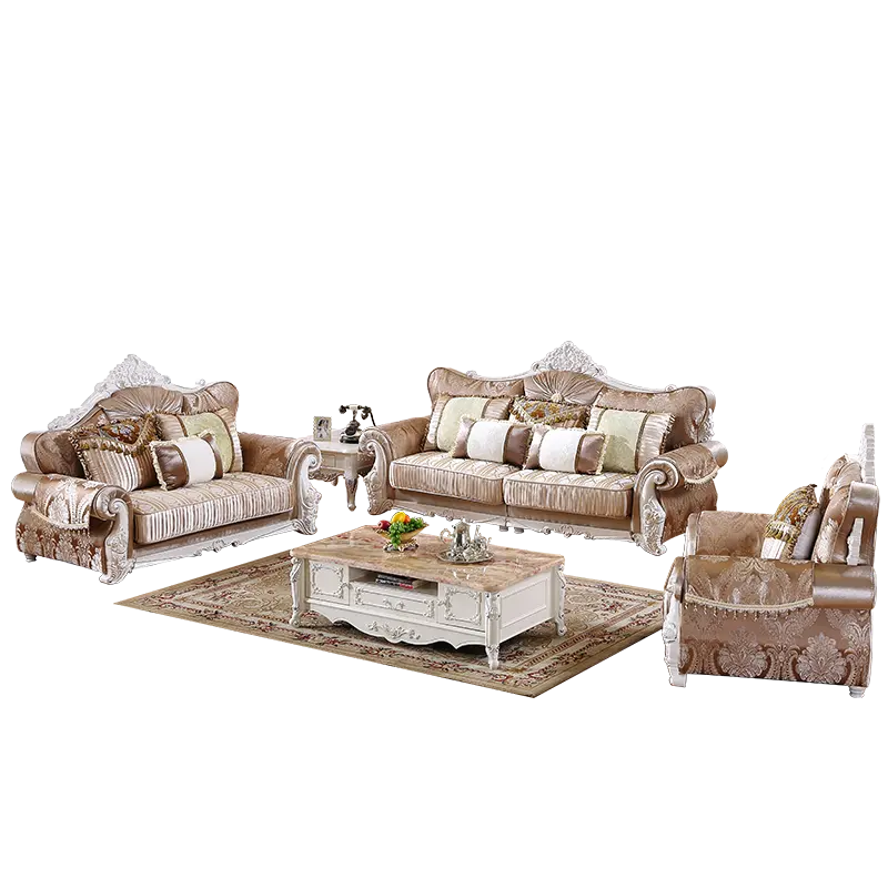 Дизайнерская деревянная роскошная мебель в античном стиле для гостиной, большой диван на 7 мест