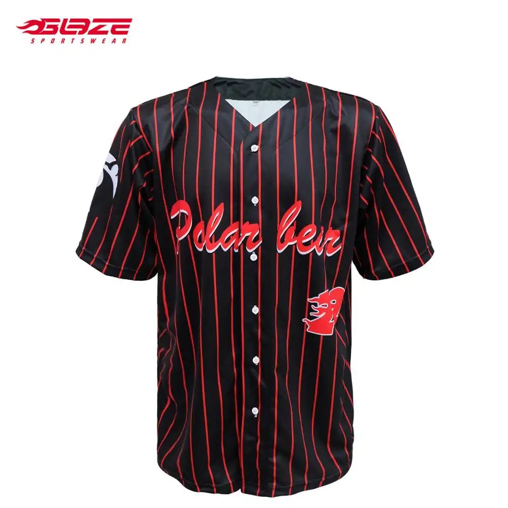 Custom made OEM baseball shirts breathable sublimation baseball jersey