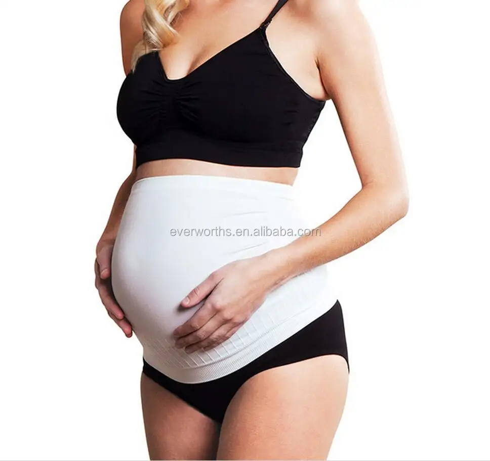 Seamless maternity lightly support bump band