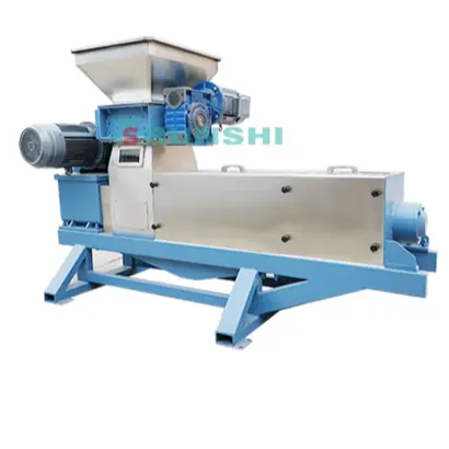 High capacity double screw press kitchen waste dewatering machine/waste food processing dehydrator