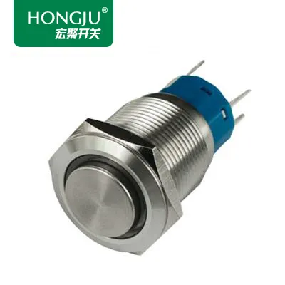 High Quality Waterproof Led Light Instantaneous Smart Home 19mm Metal Push Button Switch