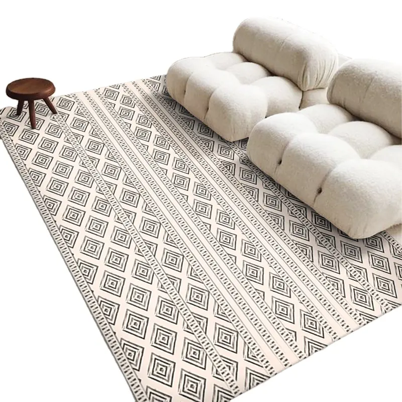 Марокканский ковер геометрического дизайна, Хрустальный бархатный ковер для спальни, коврики для дивана, гостиной, напольный коврик