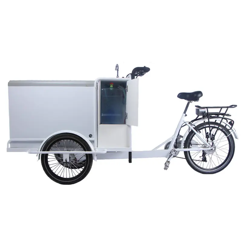 Electric Freezer Bike With 3 Wheel High Quality Street Food Cart For Sale