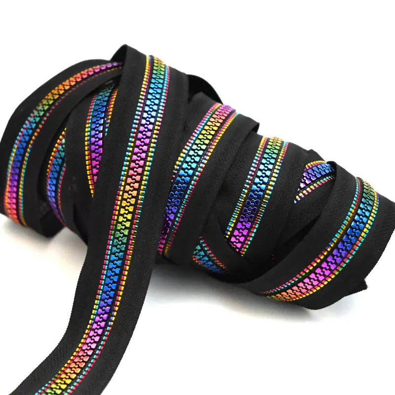5# Nylon Rainbow Teeth Zipper Resin Zippers For Sewing Bag Jacket Zippers Zip For Sewing DIY Garment Accessories