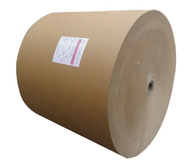 Оптимальная цена по индивидуальному заказу коричневая гигантская крафт-бумага рулон 360-420 GSM непокрытая древесно-волокнистая плита для изготовления печатной бумаги
