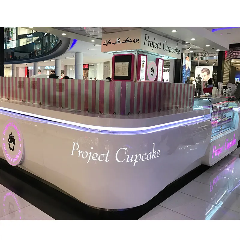 New Design Bubble Tea Counter Mall Boba Tea Kiosk Ice Cream Kiosk Design Kiosk Design in Mall