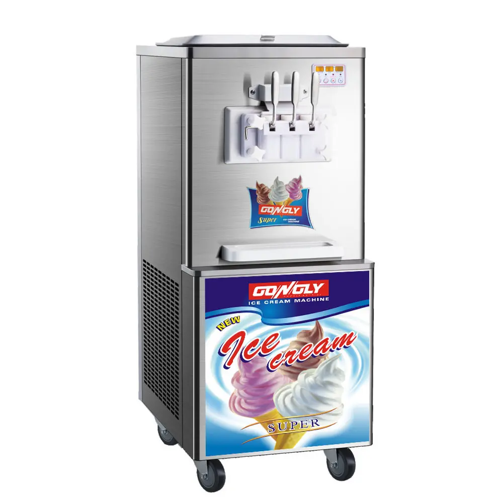 Машина для приготовления мягкого йогурта Gongly из нержавеющей стали, предварительно охлаждающая морозильная камера для приготовления мороженого с зонтиком