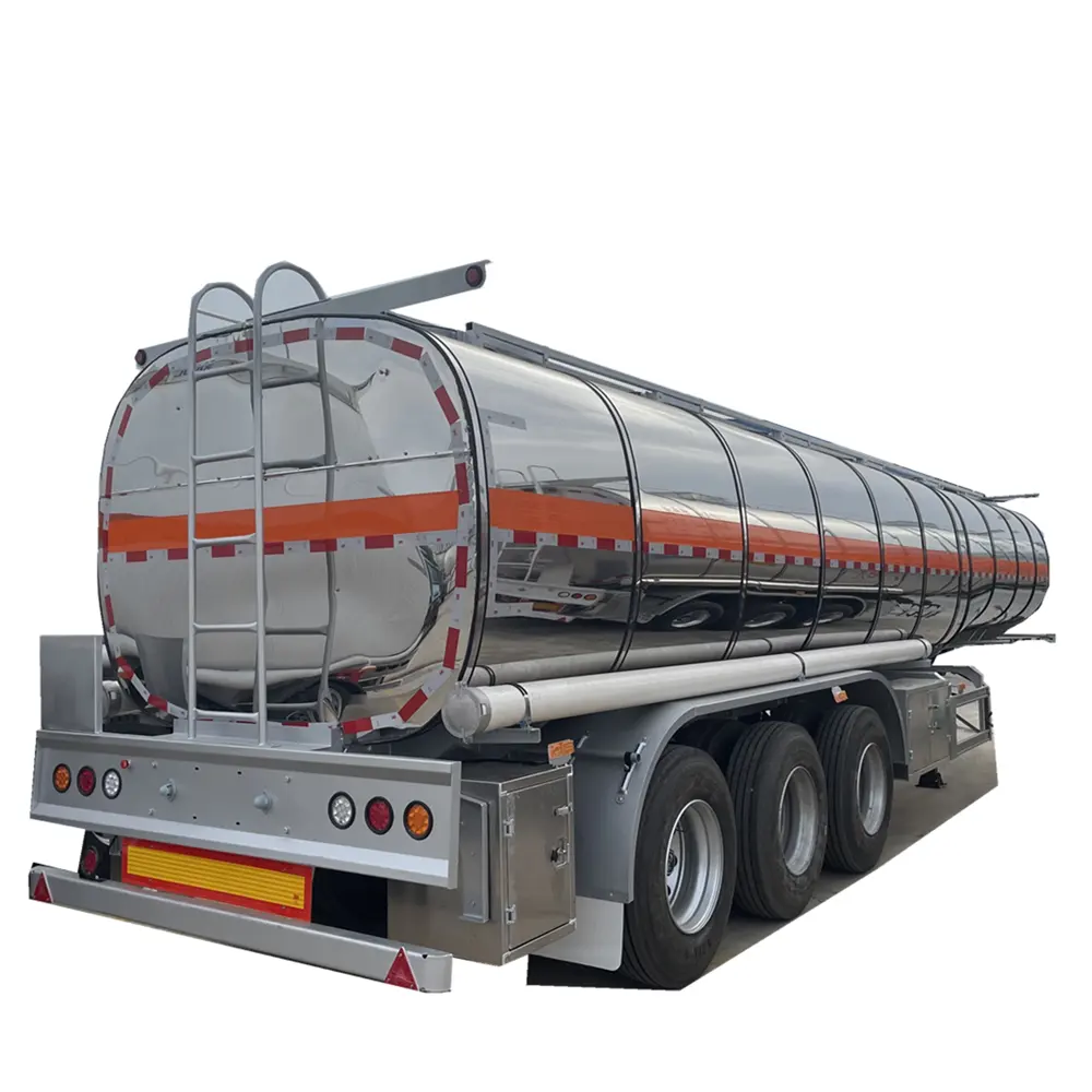 3 Axle Aluminum Oil Water Liquid Tanker Fuel Tanker Tank Trailer Truck Used Tanker Semi Trailer Truck