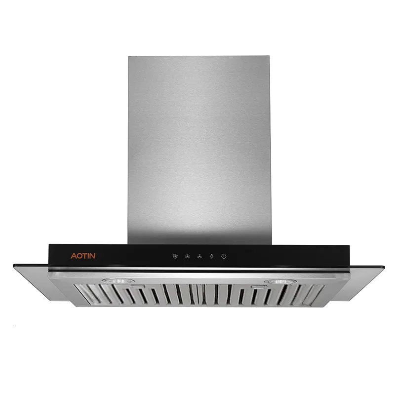 30 Inch Wall Mounted Range Hood Plate Glass Kitchen Appliance Cooker Hood