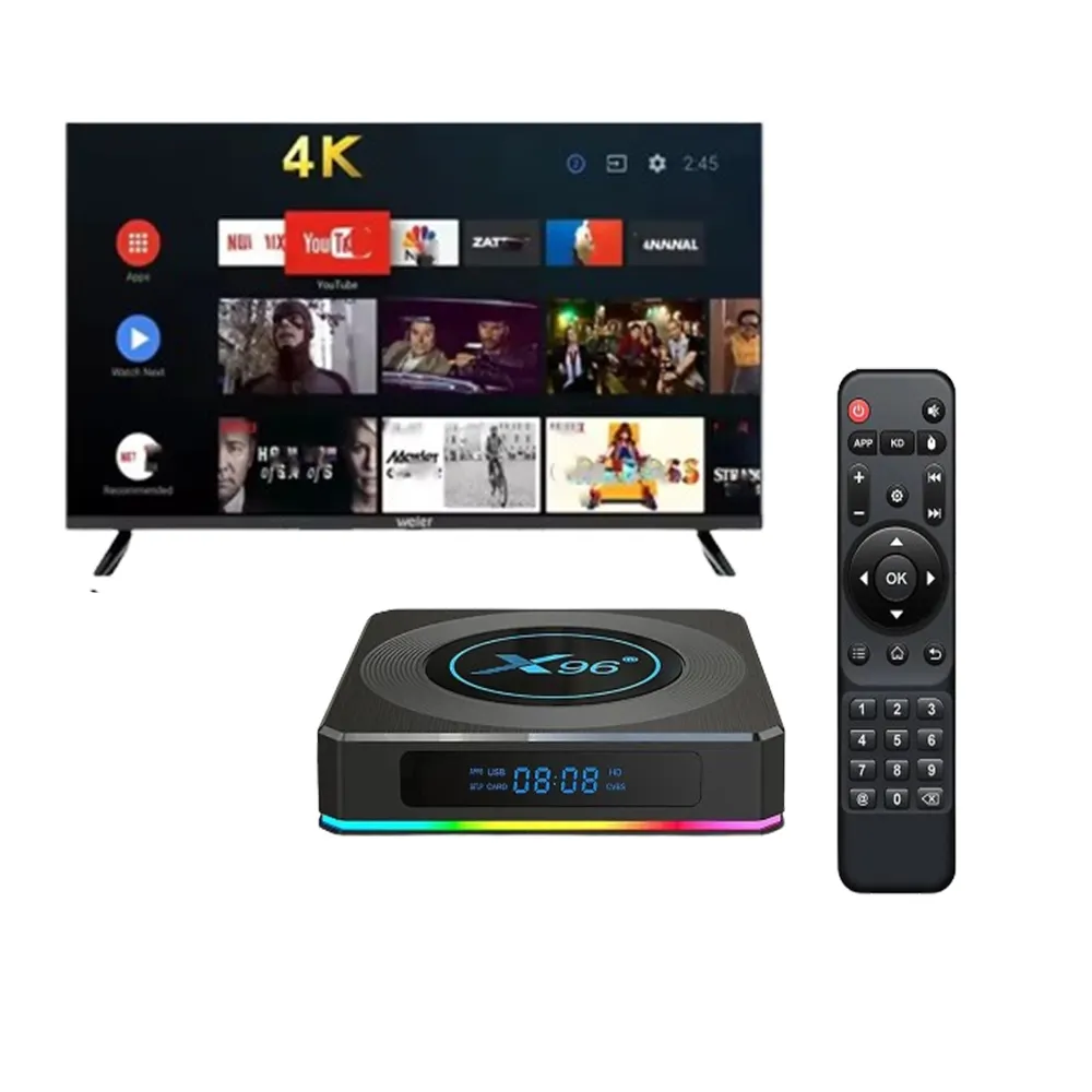 X96 X4 Amlogic S905X4 Мега каналы Smart TV BOX android MEDIA PLAYER 4K Live TV Smart player life