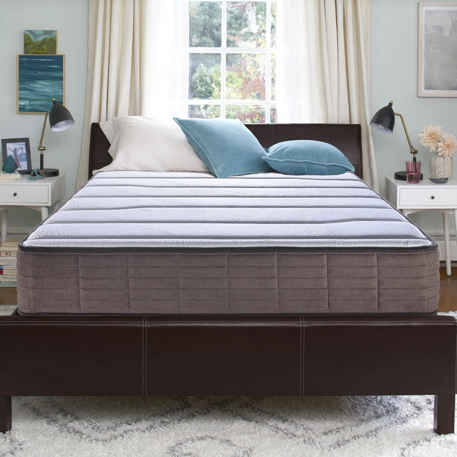 AIDI качественный индивидуальный Карманный пружинный одноместный двухместный полноразмерный Гибридный матрас futon sleepwell