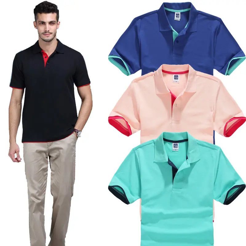 Оптовая продажа, пустые мужские рубашки поло с вышивкой логотипа на заказ, футболки поло для гольфа, повседневные рубашки для мужчин