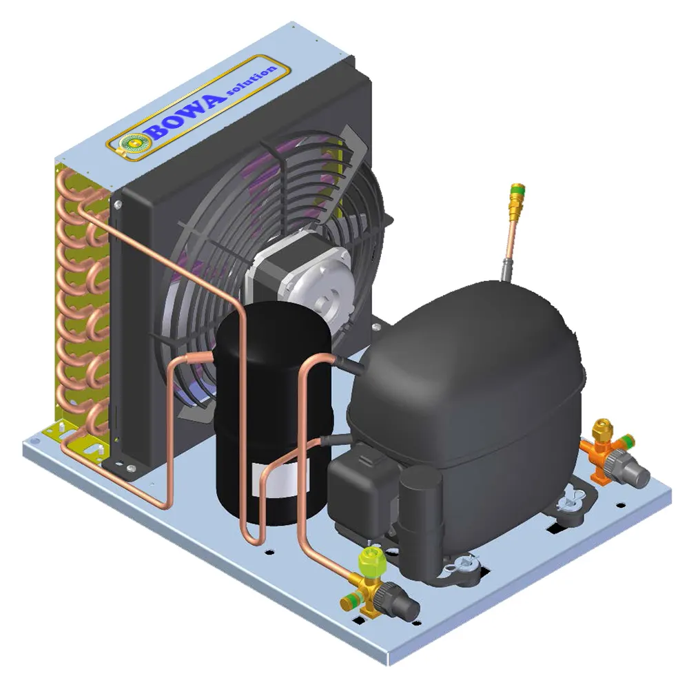 18cc/rev air cooled condensing unit with reasonable setup is desgned and assemblied by professional and experienced technicals