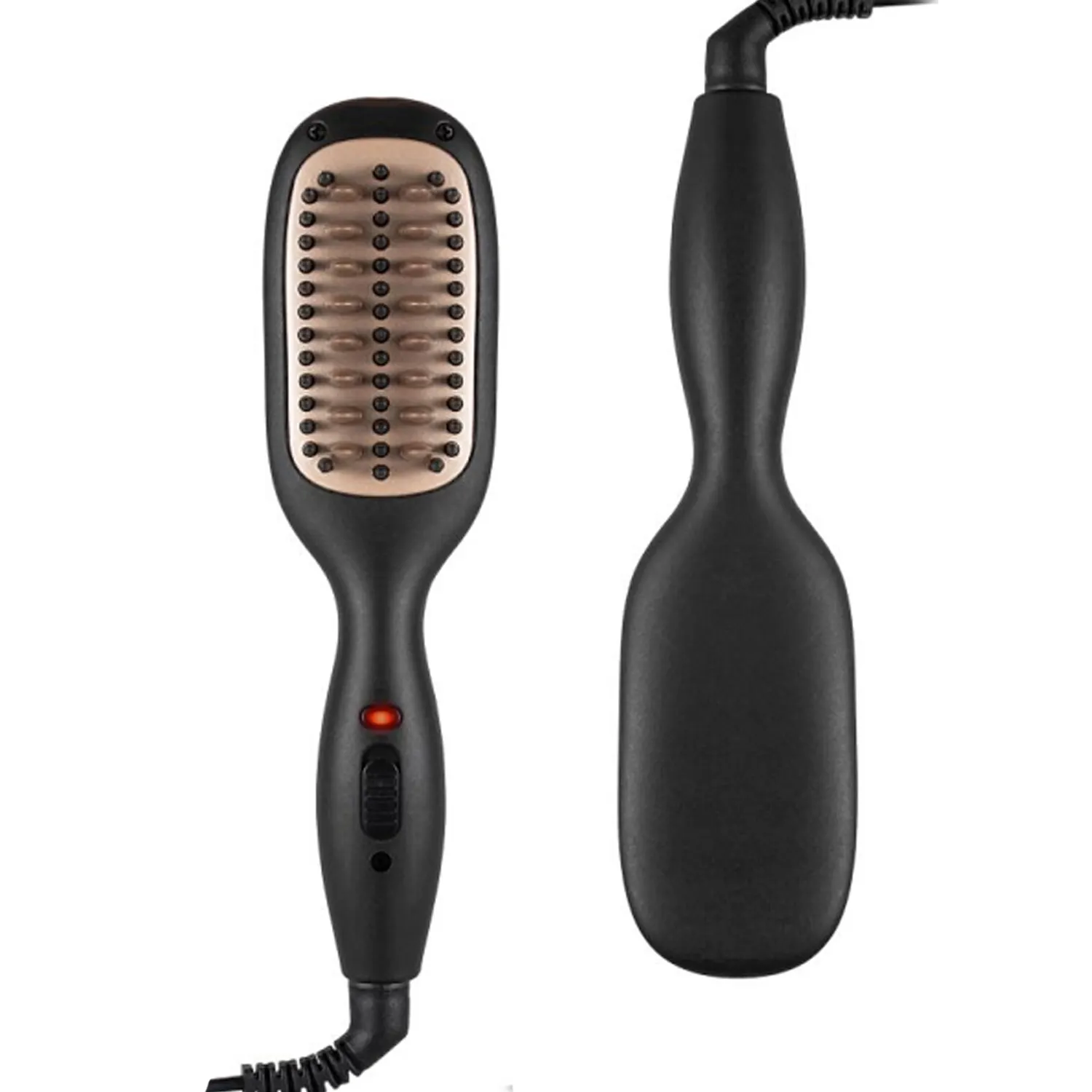 Mini Wholesale Salon Fast Ptc Heat Electric Massage Heat Resistant Hair Straightening Brush
