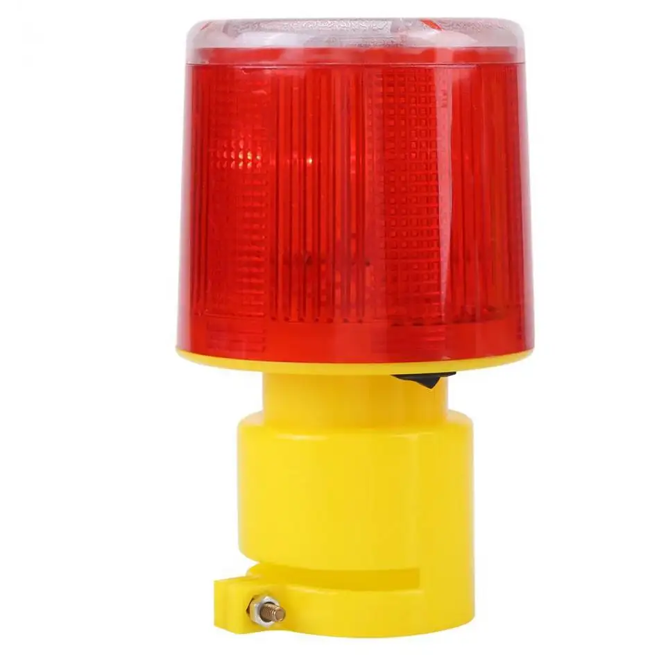 Дорожный светодиодный фонарь, предупреждающий дорожный светофор, Солнечный Красный мигающий предупреждающий фонарь