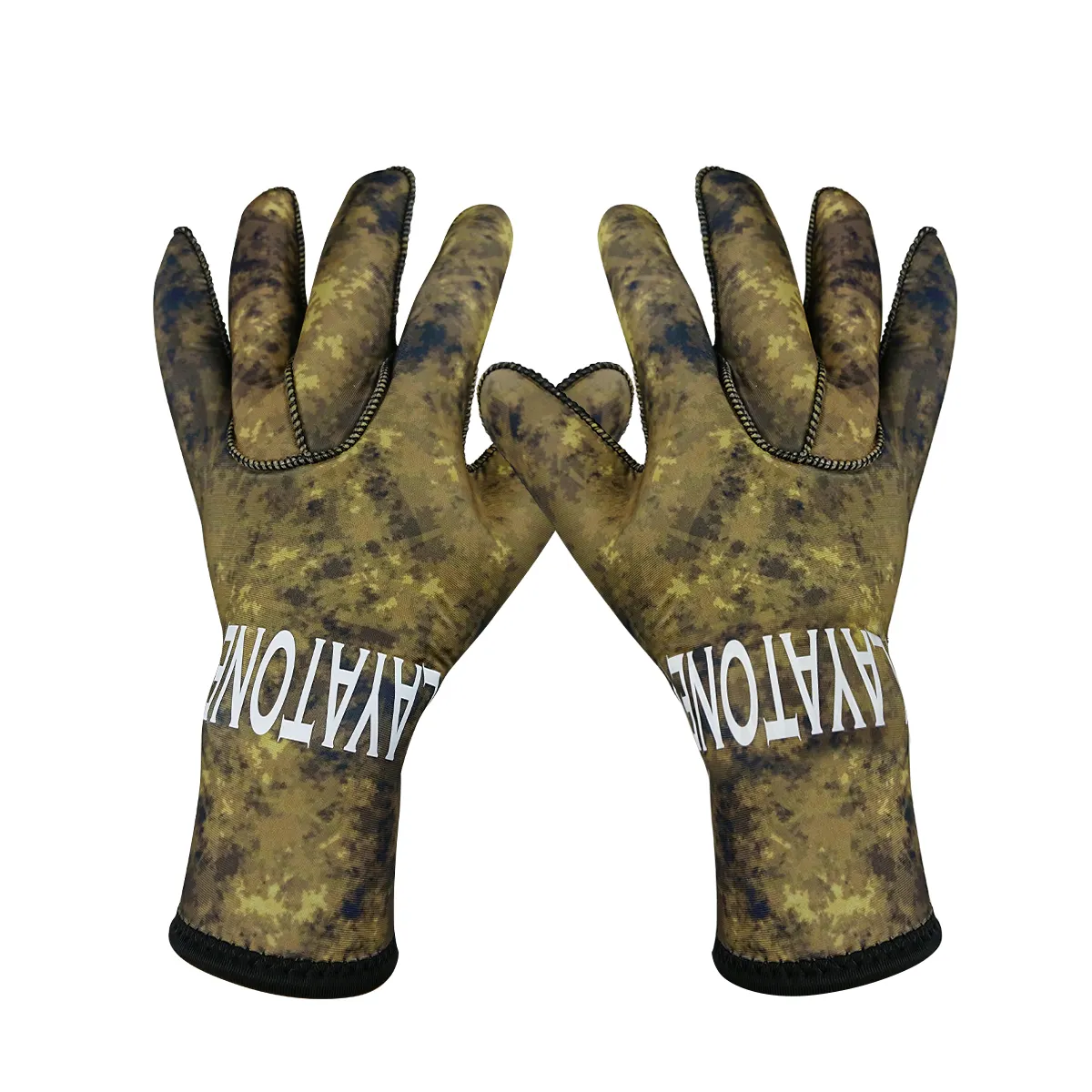 LayaTone 3mm Diving Camo Adults Anti-slip Five Fingers Wholesale Neoprene diving gloves