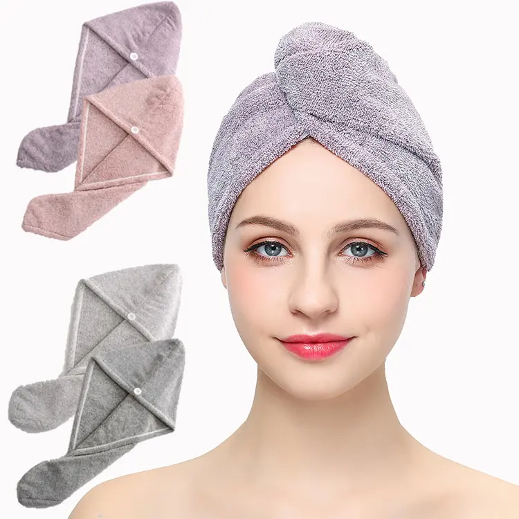 Bamboo hair drying towel for women hair dry cap of head towel Altra abserbent salon towel