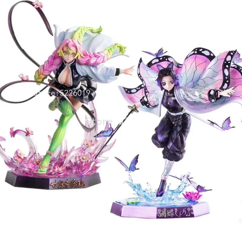 21CM Demon Slayer Kanroji Mitsuri Kochou Shinobu PVC Action Figures Toy Kimetsu no Yaiba Anime Figure Toys