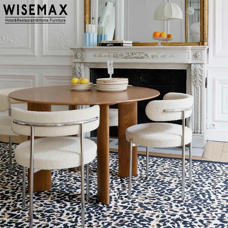 WISEMAX мебель, оптовая продажа, современный обеденный стол, мебель для ресторанов, круглый деревянный обеденный стол для дома, отеля, на открытом воздухе