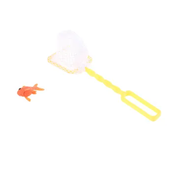 100 шт. Забавный кукольный домик миниатюрная рыболовная сеть мини-кукла Золотая рыбка Сказочный Сад Украшение спортивная игрушка на открытом воздухе