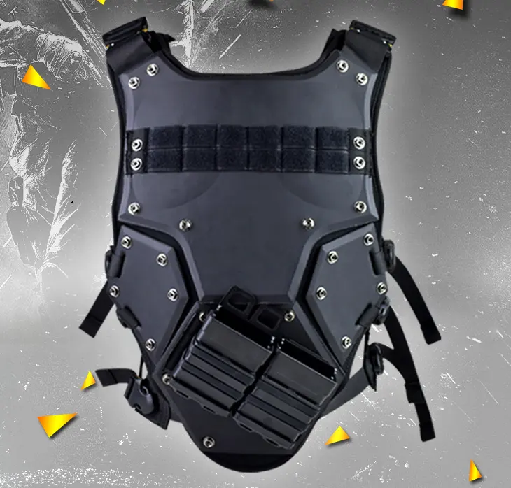 ActionUnion Nylon Plastic Combat Protective Vest Scratch-proof Molle Body TF3 Tactical Vest With Mag Pouch Box Cosplay CS vest