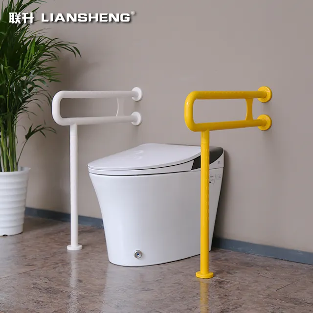 Home Hospital Abs Plastic Disabled Toilet Handrail Handicap Safety Grab Bar Grab Rail In Bathroom