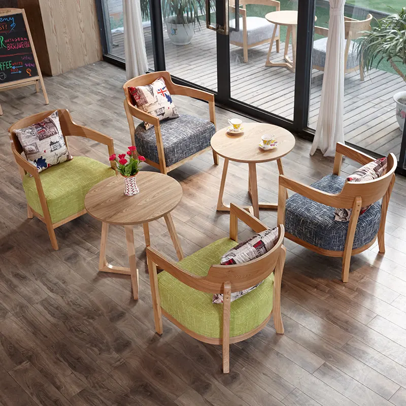 Современный дизайнерский набор столов и стульев для ресторанов, мебель для кофейни, Китайская кожаная Топ, под заказ, OEM, деревянный стиль