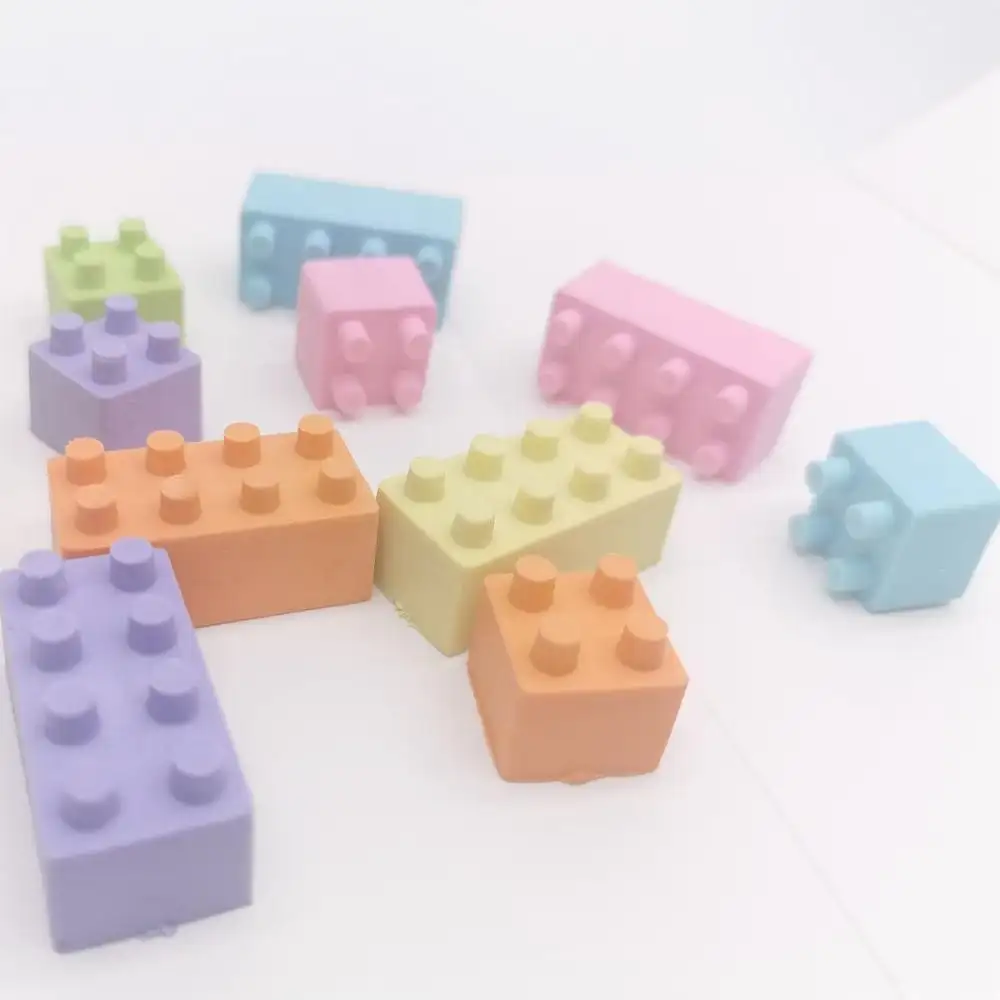 3D Novelty Promotional Block Brick Shapes Toy Eraser