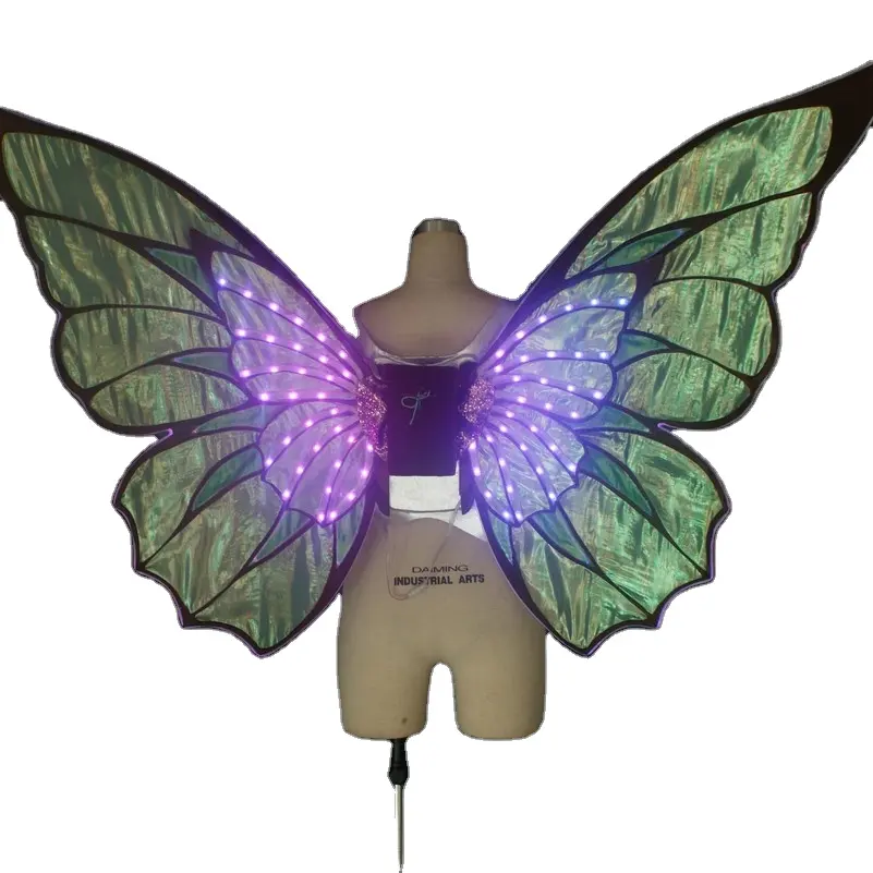 Недорогие Светодиодные Крылья-бабочки, костюм для девушки и женщины, тематический парк для клубной вечеринки, сказочное крыло-угол для взрослых, распродажа