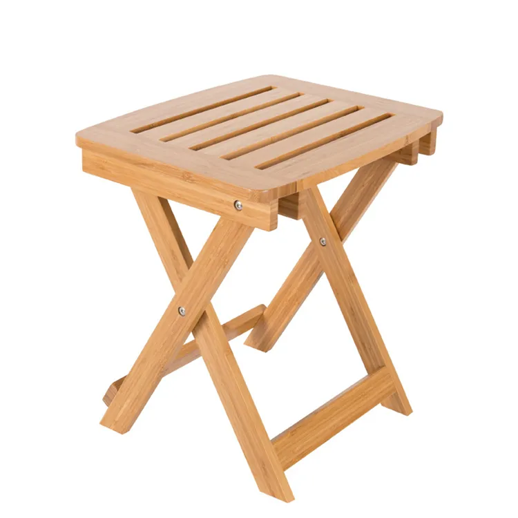 Multifunction Natural Bathroom Folding Foldable Stool With Legs And Used For Picnic Fishing Garden