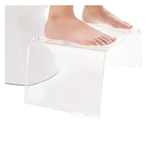 Acrylic Flush Toilet Step Stool for children Factory wholesale increased height non-slip Lucite toilet footstool