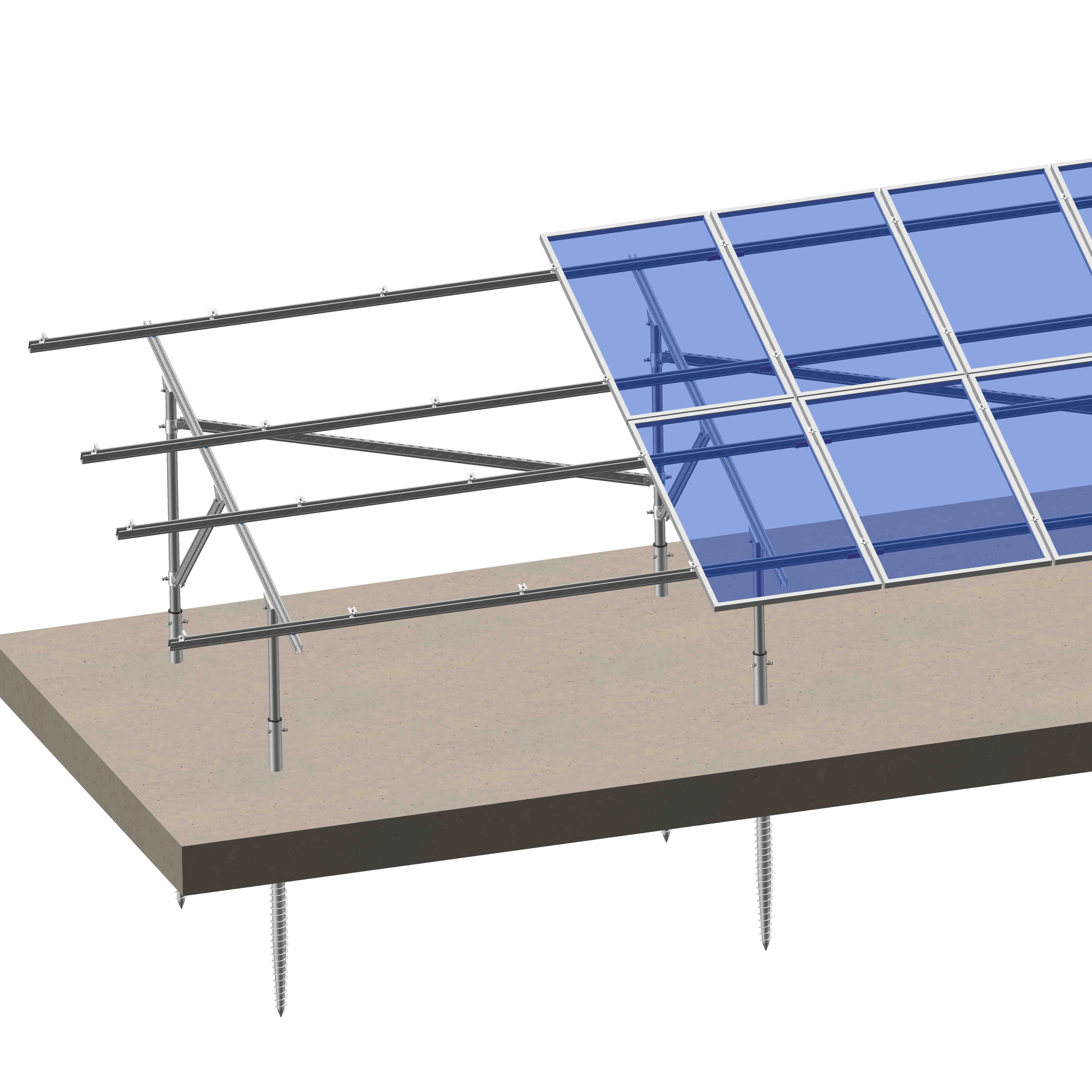 solar panel hot deep galvanized steel ground mounting structure