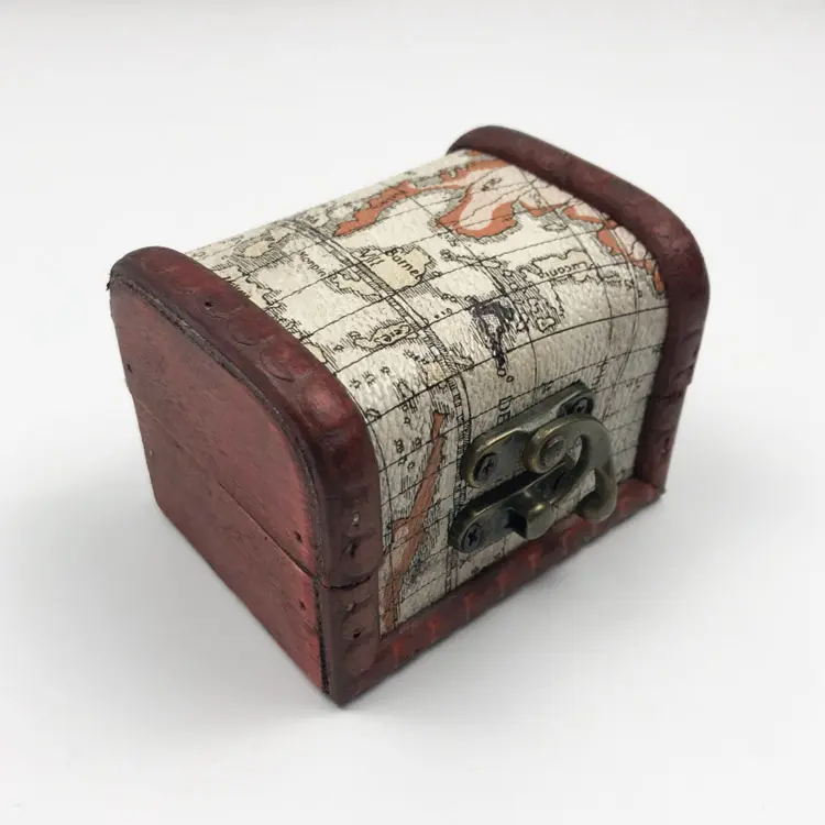Деревянная мини-шкатулка для драгоценностей в стиле ретро, деревянная коробка для подарка
