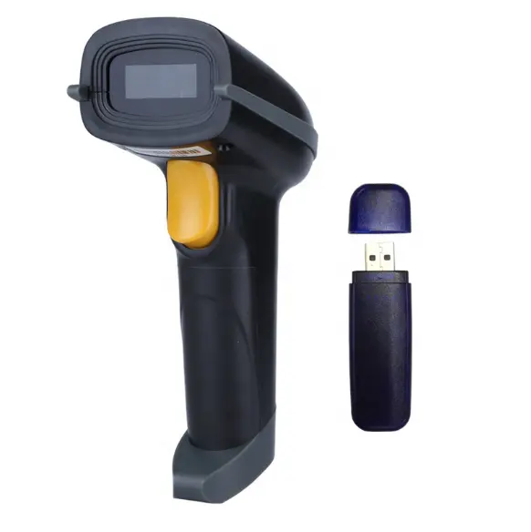 PDF417 QR Code Scanner Gun Cordless USB Wireless 1D 2D Barcode Reader For Supermarket Convenience Store