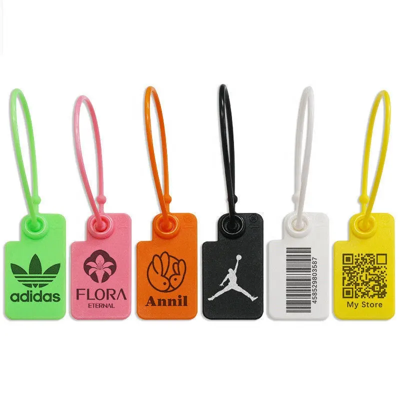 No returns if removed clothing brand custom logo plastic Anti-theft seal tag for man garment