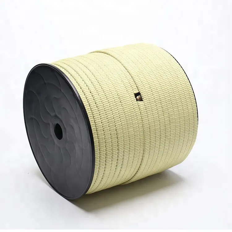 Customized high temperature resistant Industrial Fireproof aramid fiber ropes tempered glass machine roller ropes