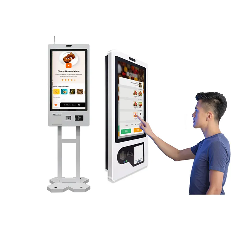 Crtly android self service ticketing parking dispenser machine McDonald kiosk self ordering kiosk food order kiosks