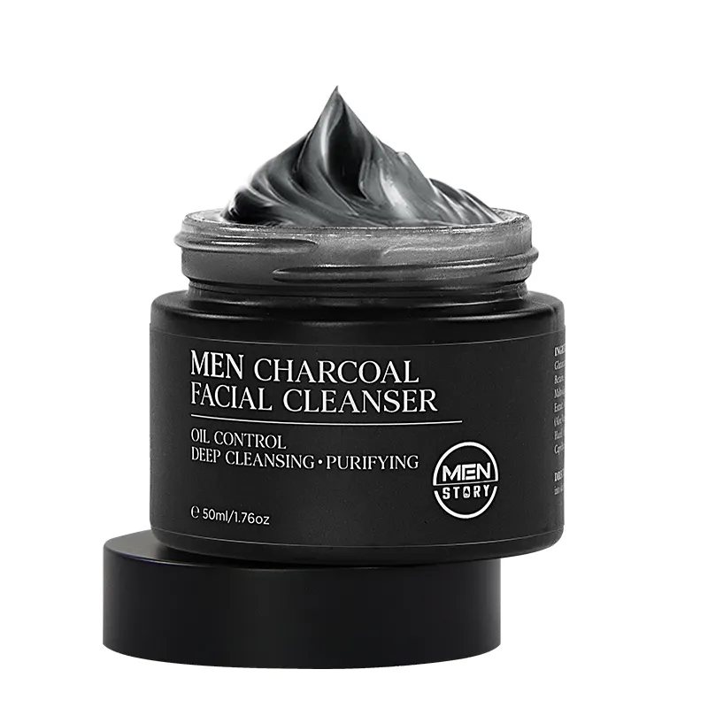 In Stock Men's Face Wash Manufacturer Activated Men's Skin Care Products Acne Treatment Face Charcoal Cleanser