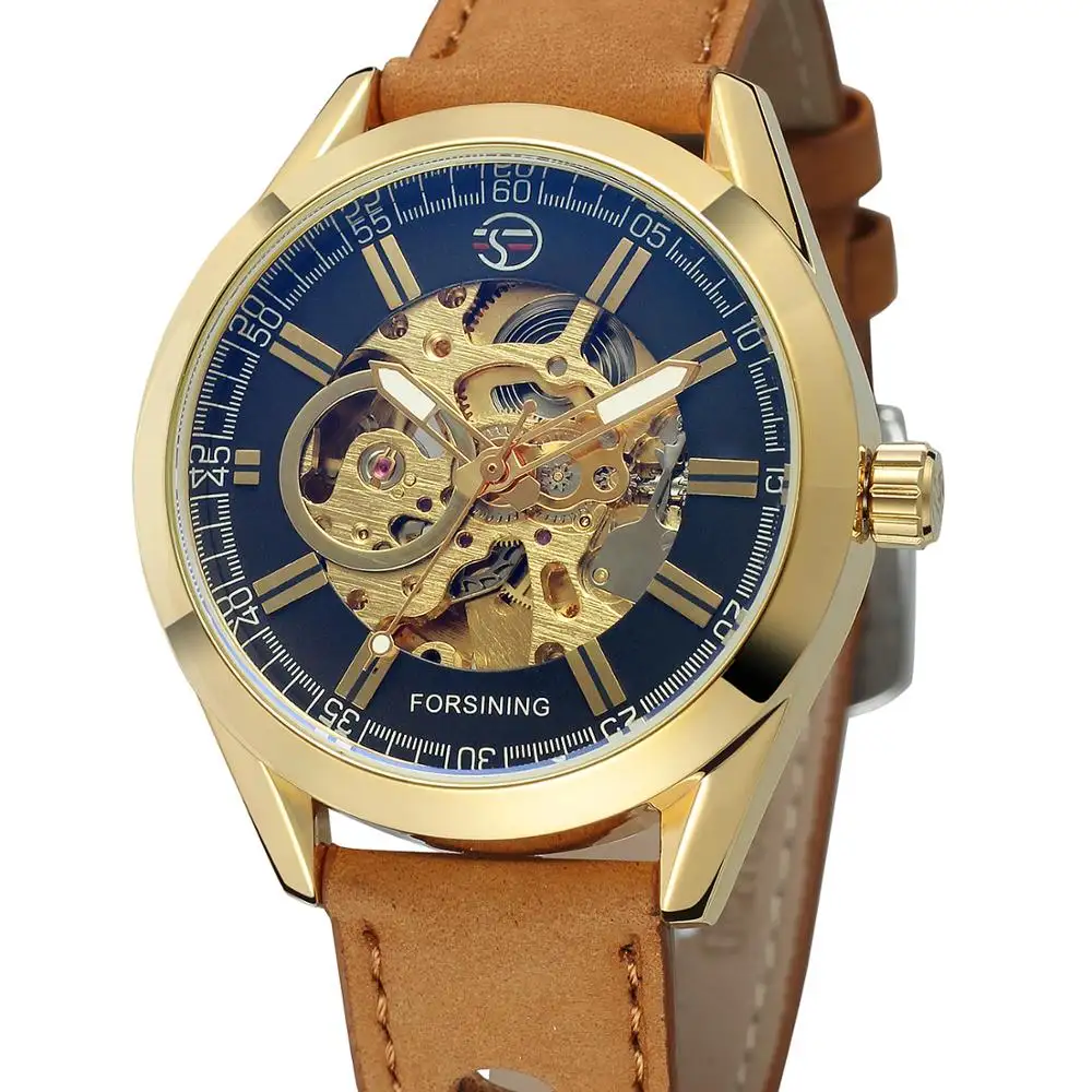 2022 китайский производитель Forsining, Самые продаваемые мужские часы, автоматические мужские наручные часы с ремешком из натуральной кожи