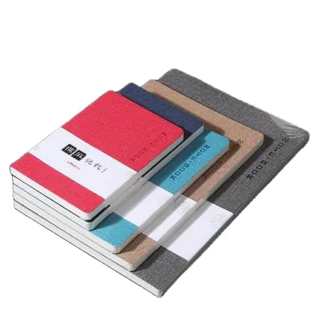 Cheap A5 linen PU leather soft cover custom notebook