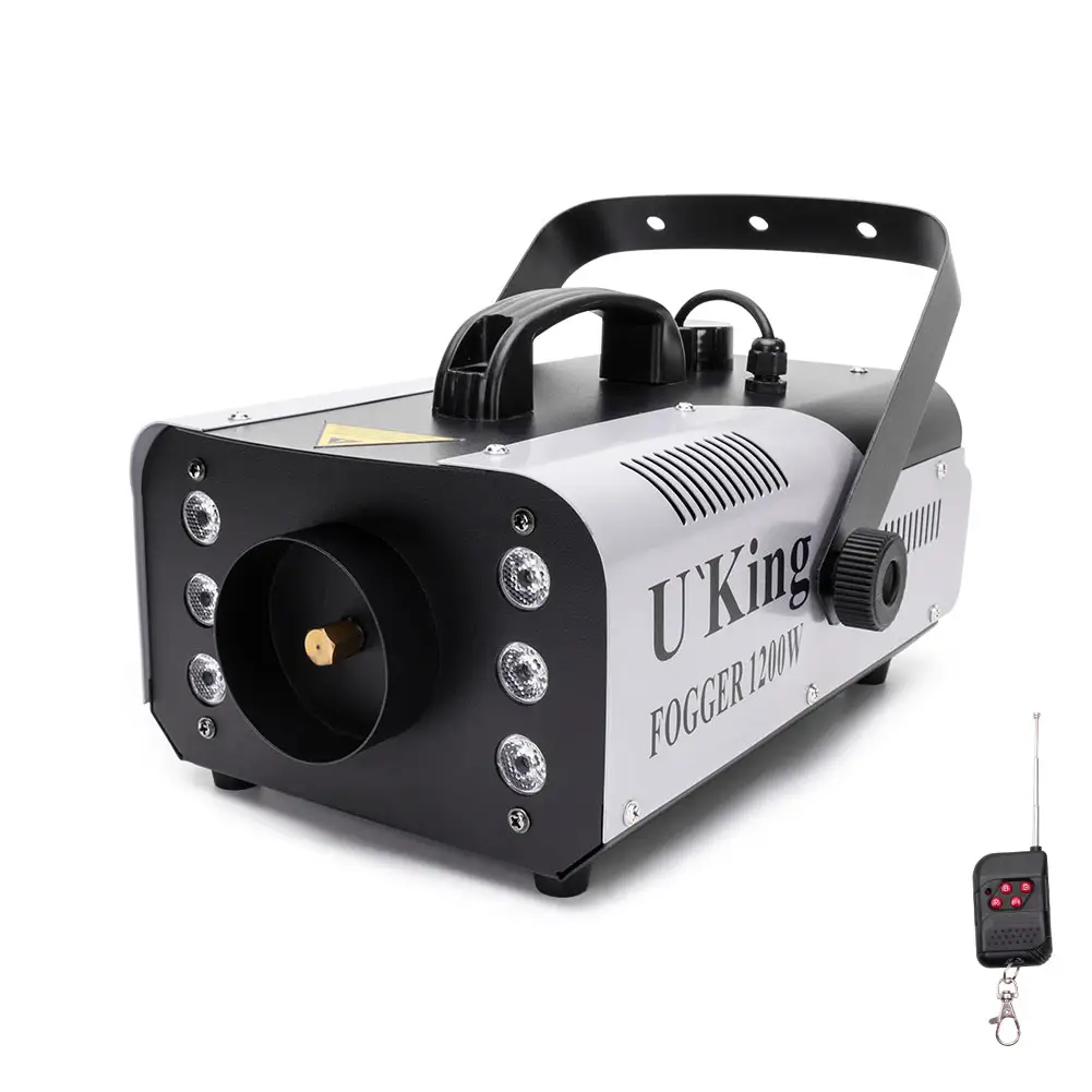 U'King светодиодная RGB DJ дымовая машина, противотуманная машина для свадьбы, сценический свет, противотуманная машина