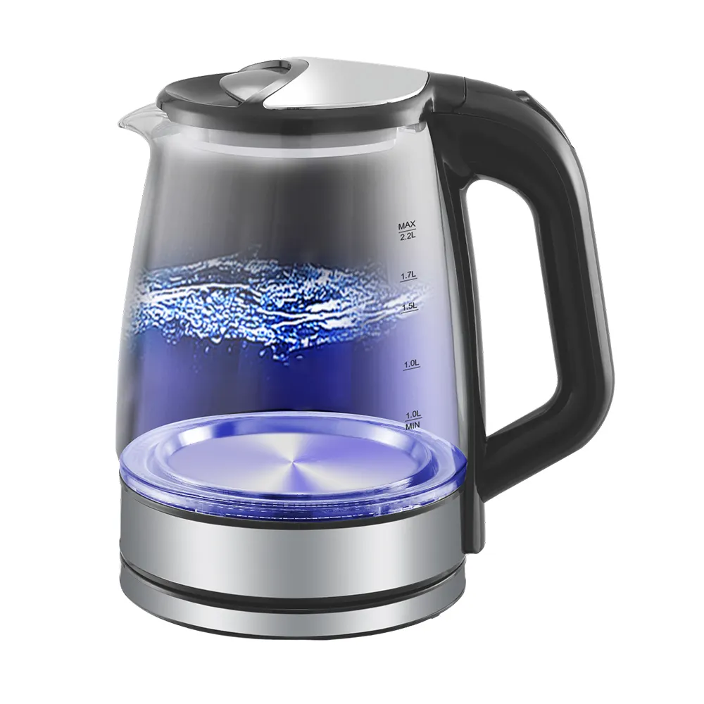 Home Appliance 1.7l Cordless Jug Fast Water Boiling Glass Electric Kettle