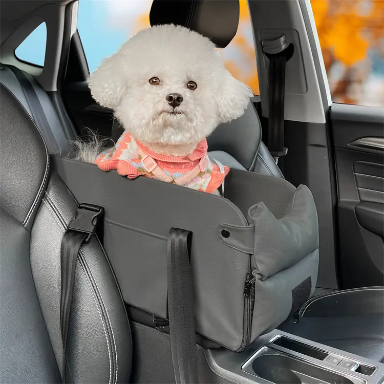 GeerDuo Pet, оптовая продажа, водонепроницаемый производитель, Роскошная искусственная кожа для собак, автомобильное сиденье с ремнем