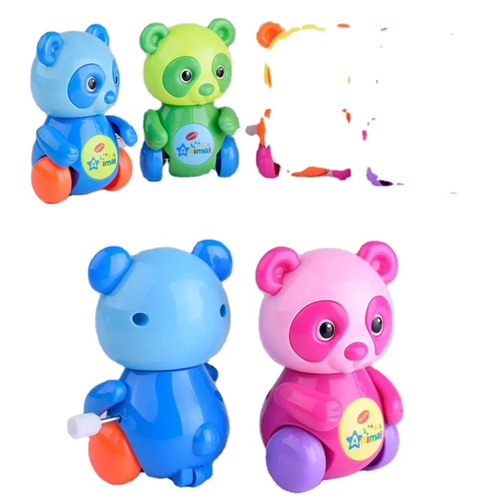 Creative Lovely Cartoon Plastic Panda Clockwork Toy Wind Up Walking Toy For Children Kids Gift Send Random