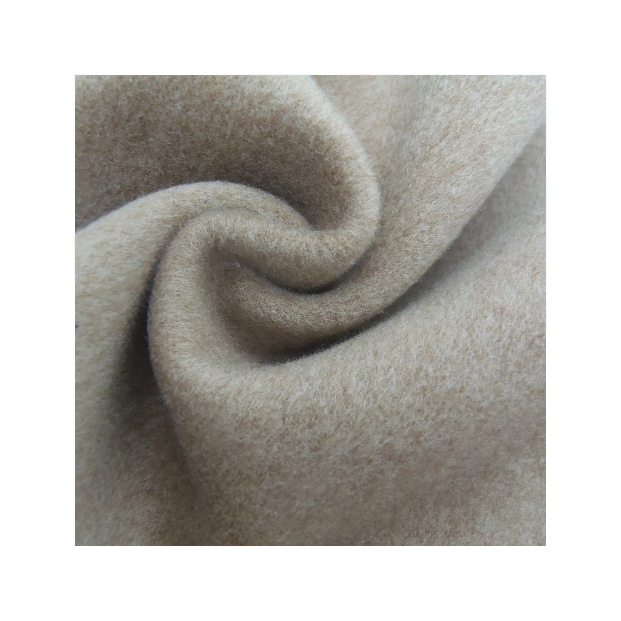 double face cut velvet woolen cloth faced cashmere &wool fabric plain dyed color woven fleece textile for overcoat