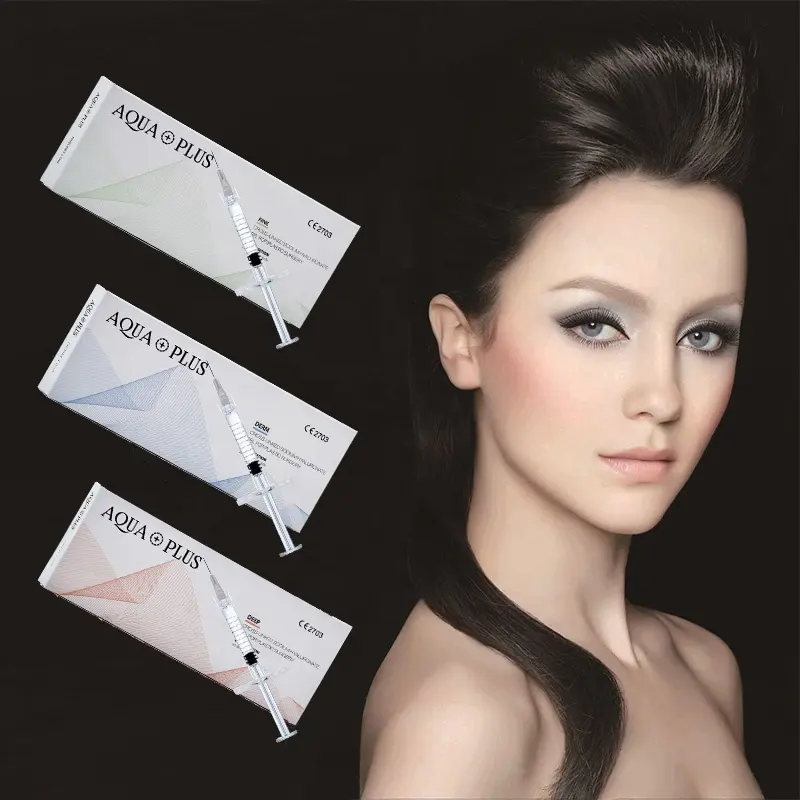 AQUA PLUS High Quality Cross Linked injectable facial Hyaluronic Acid Dermal Filler For Face Care 1ml 2ml 10ml