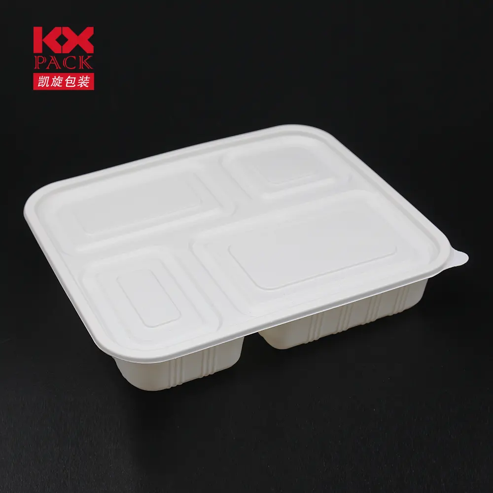 Containers For Fruit and Food Biodegradable Corn Starch Meat Trays With Lid Home Hotel Restaurant Rectangle Food Package