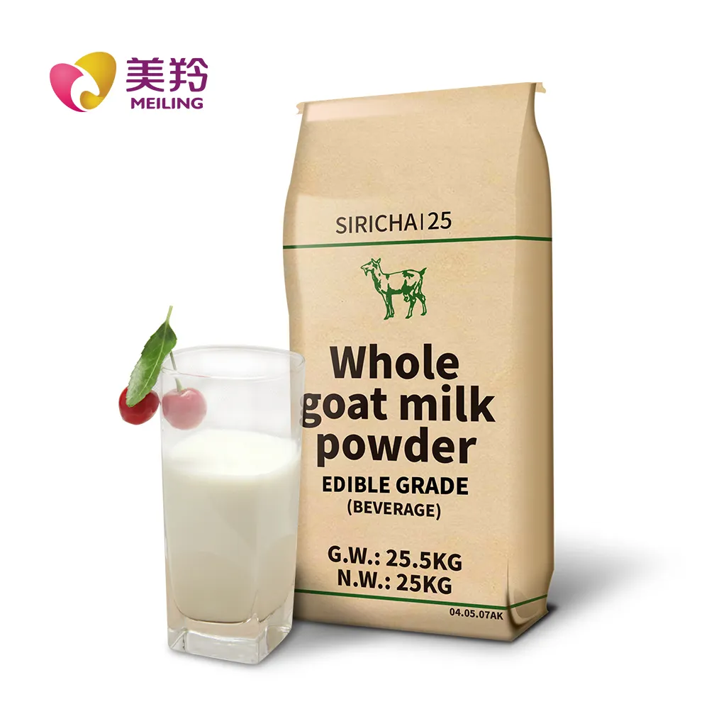 Dry instant whole goat milk powder in 25kg bag for adult
